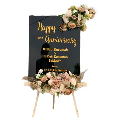 Papan Bunga Akrilik Lamper Tengah