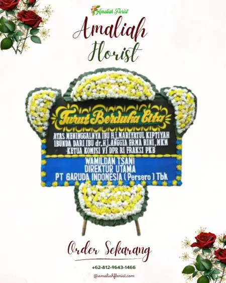 Papan Bunga Duka Lamper Tengah